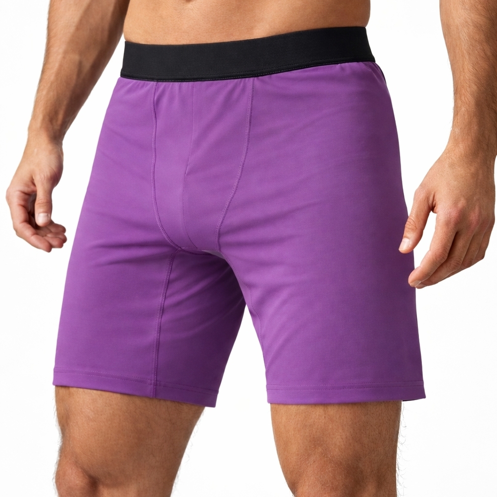Lululemon Men's Compression Boxer‎ Brief Shorts Purple Size M Gym Training